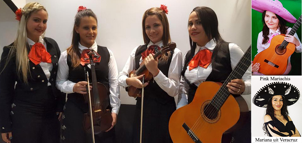 Een ontvangst door Mariachi's